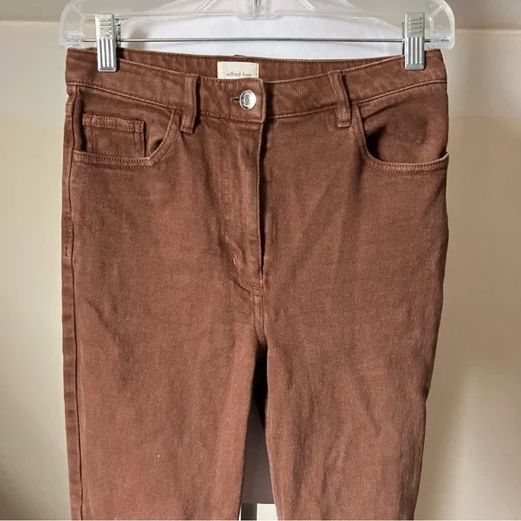 Aritzia Wilfred Free Melina Cognac Cotton Pants size 4 - Picture 3 of 7